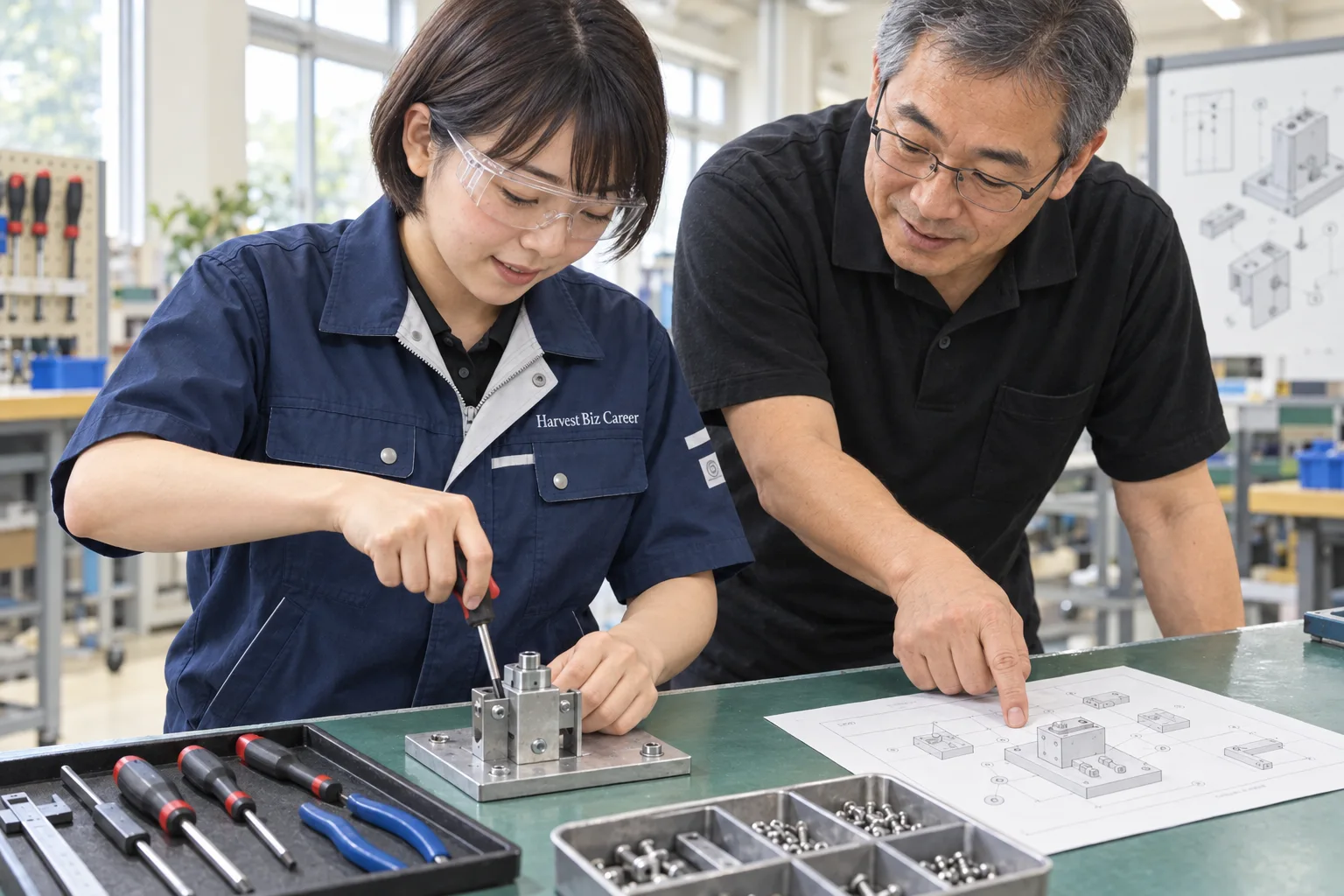学びを現場の仕事につなげる、仲間との研修場面